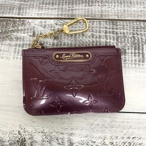 Authentic Louis Vuitton Purple Vernis Key Pouch